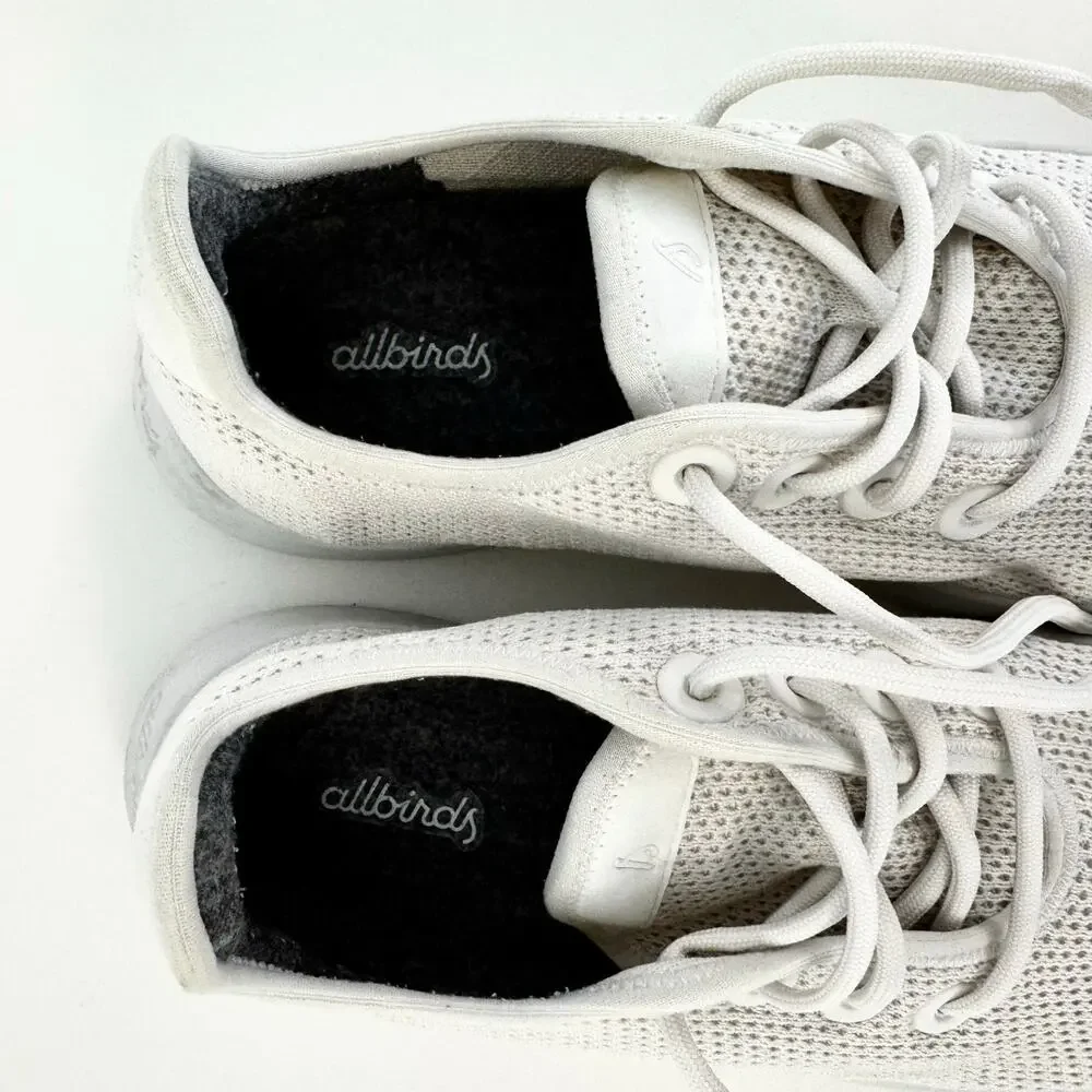 Allbirds Tree Runners Athletic Everyday Shoes Lace-Up Sneakers White Women's 10 - Picture 5 of 8